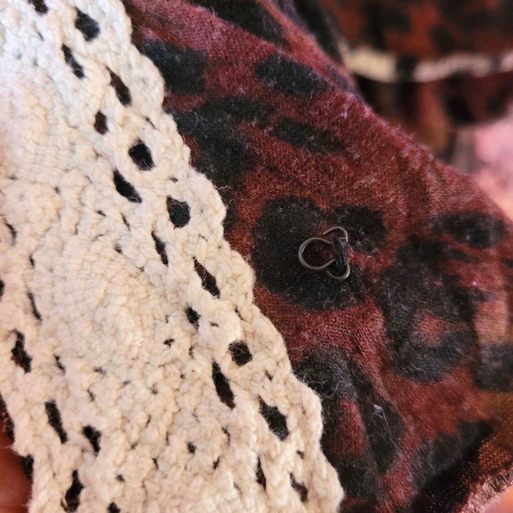 Colorful, Leopard Print Babydoll Top - Picture 9 of 9